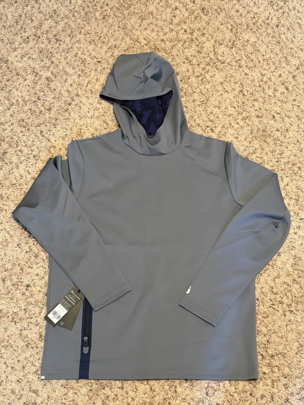 $210 Greyson Cokato Hoodie Pullover Mens M / L Golf Side Zipper Athletic Shadow